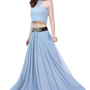 Summer Chiffon High Waist Pleated Skirt